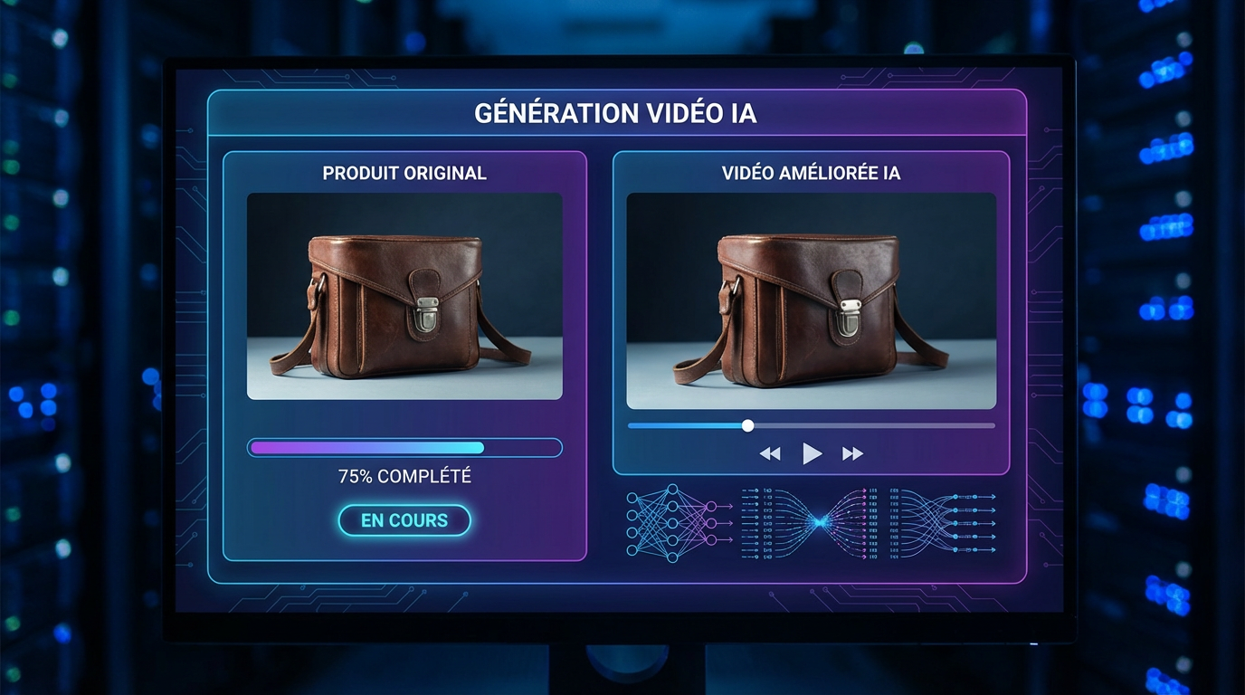 Génération vidéo IA produit